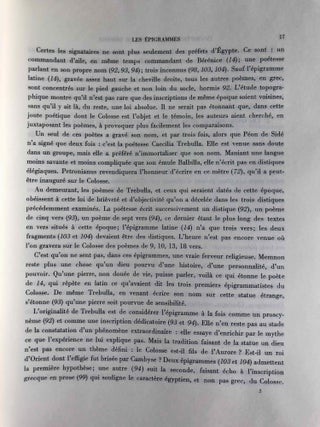 Les inscriptions grecques et latines du colosse de Memnon