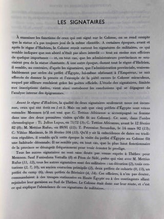 Les inscriptions grecques et latines du colosse de Memnon