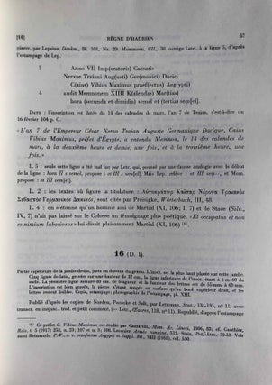 Les inscriptions grecques et latines du colosse de Memnon