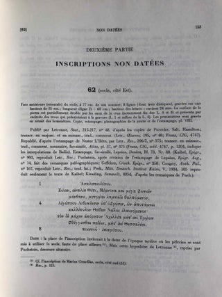 Les inscriptions grecques et latines du colosse de Memnon