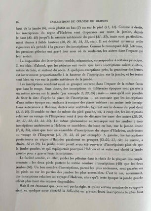 Les inscriptions grecques et latines du colosse de Memnon