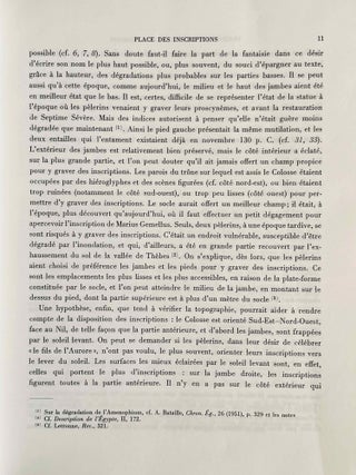Les inscriptions grecques et latines du colosse de Memnon