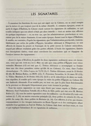Les inscriptions grecques et latines du colosse de Memnon