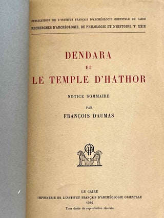 Dendara et le temple d'Hathor