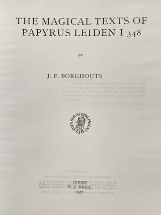 The Magical texts of papyrus Leiden I 348[newline]M2880k-03.jpeg