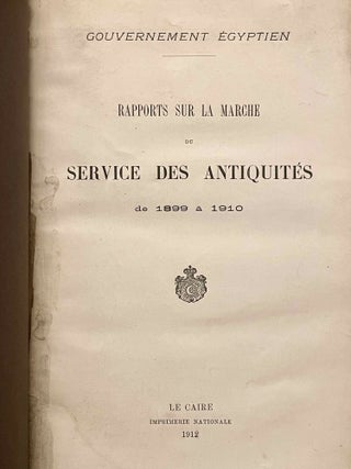 Rapports sur la marche du Service des Antiquit&eacute;s, de 1899 &agrave; 1910[newline]M2906-02.jpeg