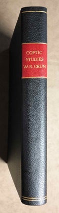 Item #M2911b Coptic Studies in honor of Walter Ewing Crum. CRUM Walter Ewing, in honorem
