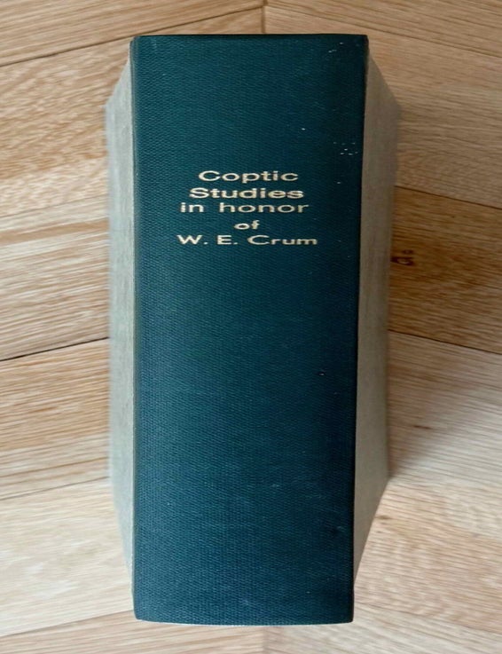 Item #M2911e Coptic Studies in honor of Walter Ewing Crum. CRUM Walter Ewing, in honorem.[newline]M2911e-00.jpeg