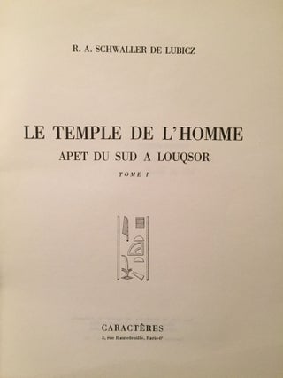 Le temple de l'homme: Apet du Sud &agrave; Louxor. 3 volumes (complete set).[newline]M2932-02.jpg