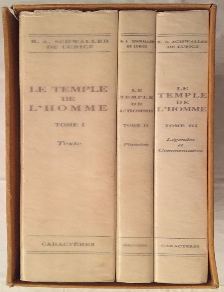 Item #M2932 Le temple de l'homme: Apet du Sud &agrave; Louxor. 3 volumes (complete set). SCHWALLER DE LUBICZ R. A.[newline]M2932.jpg