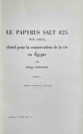 Le papyrus Salt 825 (B. M. 10051), rituel pour la conservation de la vie en Egypte. Fascicles A & B (complete set)[newline]M2936k-02.jpeg