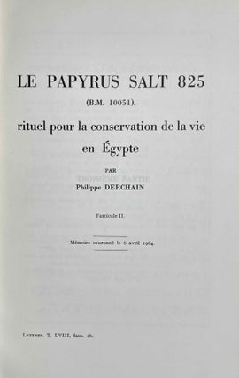 Le papyrus Salt 825 (B. M. 10051), rituel pour la conservation de la vie en Egypte. Fascicles A & B (complete set)[newline]M2936k-10.jpeg