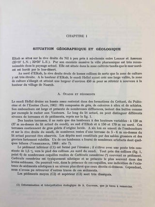 Elkab. Vol. I-VIII. Vol. I: Les monuments religieux à l'entrée de l'Ouady Hellal. Vol. II: L'Elkabien épipaléolithique de la Vallée du Nil égyptien. Vol. III: Les ostraca grecs. Vol. IV: Topographie (2 fascicles). Vol. V: The Naqada III Cemetery. Vol. VI,1 (Text) and VI,2 (Tafeln): Die Felsinschriften des Wadi Hilâl. Vol. VII: Die Barkenkapelle des Königs Sobekhotep III. in Elkab. Vol. VIII: La tombe de Setaou. Set of 8 volumes in 9 parts.