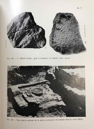 Elkab. Vol. I-VIII. Vol. I: Les monuments religieux à l'entrée de l'Ouady Hellal. Vol. II: L'Elkabien épipaléolithique de la Vallée du Nil égyptien. Vol. III: Les ostraca grecs. Vol. IV: Topographie (2 fascicles). Vol. V: The Naqada III Cemetery. Vol. VI,1 (Text) and VI,2 (Tafeln): Die Felsinschriften des Wadi Hilâl. Vol. VII: Die Barkenkapelle des Königs Sobekhotep III. in Elkab. Vol. VIII: La tombe de Setaou. Set of 8 volumes in 9 parts.