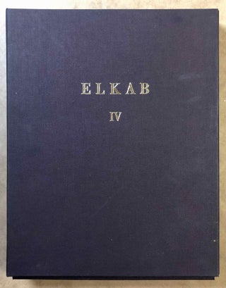 Elkab. Vol. I-VIII. Vol. I: Les monuments religieux à l'entrée de l'Ouady Hellal. Vol. II: L'Elkabien épipaléolithique de la Vallée du Nil égyptien. Vol. III: Les ostraca grecs. Vol. IV: Topographie (2 fascicles). Vol. V: The Naqada III Cemetery. Vol. VI,1 (Text) and VI,2 (Tafeln): Die Felsinschriften des Wadi Hilâl. Vol. VII: Die Barkenkapelle des Königs Sobekhotep III. in Elkab. Vol. VIII: La tombe de Setaou. Set of 8 volumes in 9 parts.