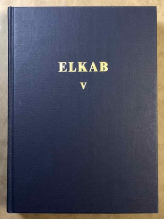 Elkab. Vol. I-VIII. Vol. I: Les monuments religieux à l'entrée de l'Ouady Hellal. Vol. II: L'Elkabien épipaléolithique de la Vallée du Nil égyptien. Vol. III: Les ostraca grecs. Vol. IV: Topographie (2 fascicles). Vol. V: The Naqada III Cemetery. Vol. VI,1 (Text) and VI,2 (Tafeln): Die Felsinschriften des Wadi Hilâl. Vol. VII: Die Barkenkapelle des Königs Sobekhotep III. in Elkab. Vol. VIII: La tombe de Setaou. Set of 8 volumes in 9 parts.
