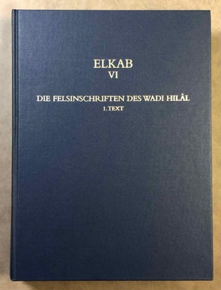 Elkab. Vol. I-VIII. Vol. I: Les monuments religieux à l'entrée de l'Ouady Hellal. Vol. II: L'Elkabien épipaléolithique de la Vallée du Nil égyptien. Vol. III: Les ostraca grecs. Vol. IV: Topographie (2 fascicles). Vol. V: The Naqada III Cemetery. Vol. VI,1 (Text) and VI,2 (Tafeln): Die Felsinschriften des Wadi Hilâl. Vol. VII: Die Barkenkapelle des Königs Sobekhotep III. in Elkab. Vol. VIII: La tombe de Setaou. Set of 8 volumes in 9 parts.