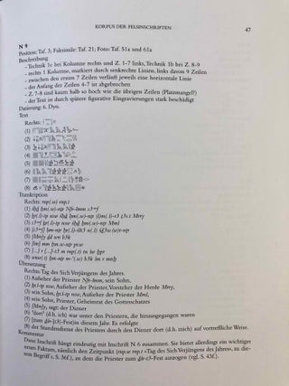 Elkab. Vol. I-VIII. Vol. I: Les monuments religieux à l'entrée de l'Ouady Hellal. Vol. II: L'Elkabien épipaléolithique de la Vallée du Nil égyptien. Vol. III: Les ostraca grecs. Vol. IV: Topographie (2 fascicles). Vol. V: The Naqada III Cemetery. Vol. VI,1 (Text) and VI,2 (Tafeln): Die Felsinschriften des Wadi Hilâl. Vol. VII: Die Barkenkapelle des Königs Sobekhotep III. in Elkab. Vol. VIII: La tombe de Setaou. Set of 8 volumes in 9 parts.