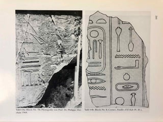 Elkab. Vol. I-VIII. Vol. I: Les monuments religieux à l'entrée de l'Ouady Hellal. Vol. II: L'Elkabien épipaléolithique de la Vallée du Nil égyptien. Vol. III: Les ostraca grecs. Vol. IV: Topographie (2 fascicles). Vol. V: The Naqada III Cemetery. Vol. VI,1 (Text) and VI,2 (Tafeln): Die Felsinschriften des Wadi Hilâl. Vol. VII: Die Barkenkapelle des Königs Sobekhotep III. in Elkab. Vol. VIII: La tombe de Setaou. Set of 8 volumes in 9 parts.