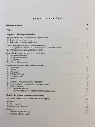 Elkab. Vol. I-VIII. Vol. I: Les monuments religieux à l'entrée de l'Ouady Hellal. Vol. II: L'Elkabien épipaléolithique de la Vallée du Nil égyptien. Vol. III: Les ostraca grecs. Vol. IV: Topographie (2 fascicles). Vol. V: The Naqada III Cemetery. Vol. VI,1 (Text) and VI,2 (Tafeln): Die Felsinschriften des Wadi Hilâl. Vol. VII: Die Barkenkapelle des Königs Sobekhotep III. in Elkab. Vol. VIII: La tombe de Setaou. Set of 8 volumes in 9 parts.