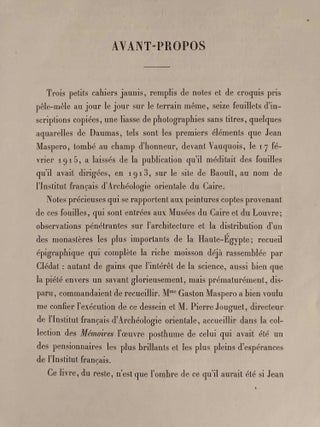 Fouilles exécutées à Baouît. Texte (only)[newline]M2943-04.jpg