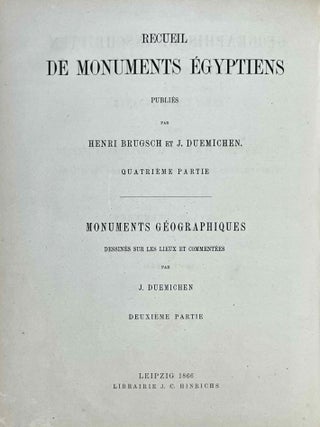 Geographische inschriften alt&auml;gyptischer Denkm&auml;ler. Band I und Band II.[newline]M2947-17.jpeg