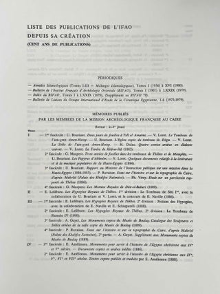 Livre du centenaire de l'Institut Français d'Archéologie Orientale