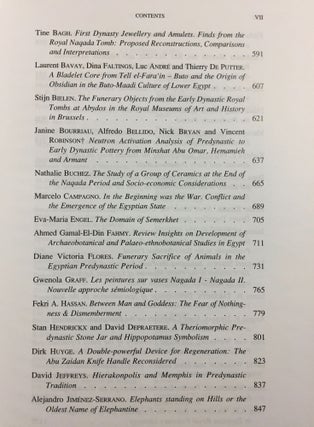 Egypt at its origins. Vol. I: Studies in memory of Barbara Adams.