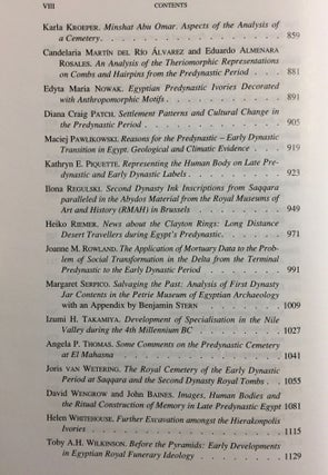 Egypt at its origins. Vol. I: Studies in memory of Barbara Adams.
