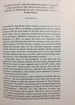 Egypt at its origins. Vol. I: Studies in memory of Barbara Adams.
