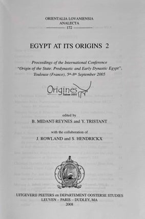 Egypt at its origins. Vol. I: Studies in memory of Barbara Adams. Vol. II (set of 2 volumes)[newline]M2956b-10.jpeg