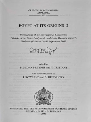Egypt at its origins. Vol. II.