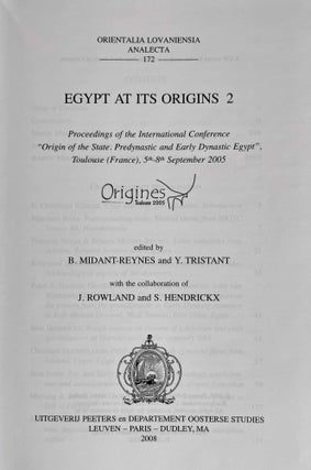 Egypt at its origins. Vol. II.