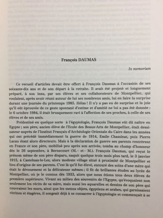 Hommages à François Daumas. Tomes I & II (complete set)[newline]M2961a-04.jpg