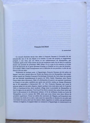 Hommages à François Daumas. Tomes I & II (complete set)[newline]M2961b-04.jpg