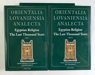 Item #M2964a Egyptian religion. The last thousand years. Studies dedicated to the memory of Jan...