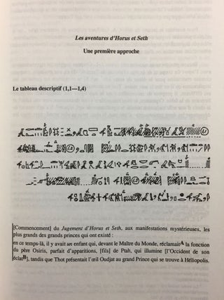 Mythe et roman en Egypte ancienne. Les aventures d'Horus et Seth.[newline]M2967-05.jpg