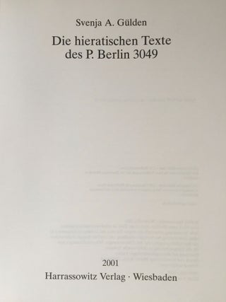 Die hieratischen Texte des P. Berlin 3049[newline]M2973-02.jpg