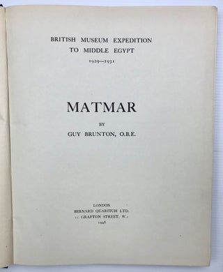Matmar. British Museum expedition to Middle Egypt 1929-1931.[newline]M2977b-03.jpg