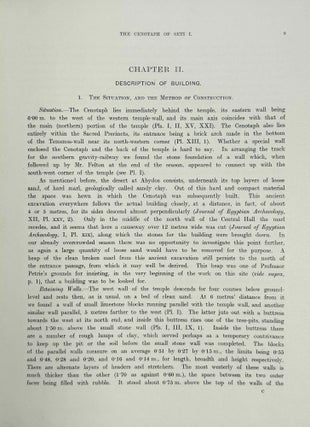 The cenotaph of Seti I at Abydos. Vol. I: Text. Vol. II: Plates (complete set)