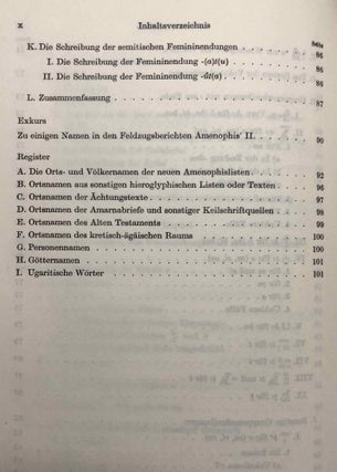 Die Ortsnamenlisten aus dem Totentempel Amenophis III