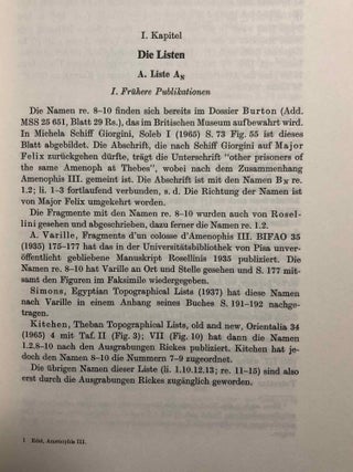Die Ortsnamenlisten aus dem Totentempel Amenophis III