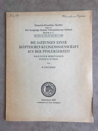 Item #M2992b Die Satzungen einer ägyptischen Kultgenossenschaft aus der Ptolemäerzeit nach...