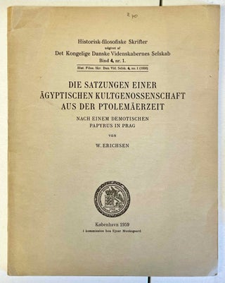 Item #M2992e Die Satzungen einer ägyptischen Kultgenossenschaft aus der Ptolemäerzeit nach...