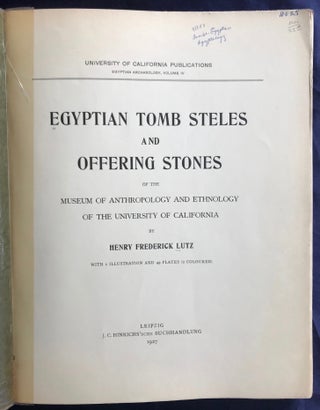 Egyptian tomb steles and offering stones of the Museum of Anthropology and Ethnology of the University of California[newline]M3016a-01.jpg