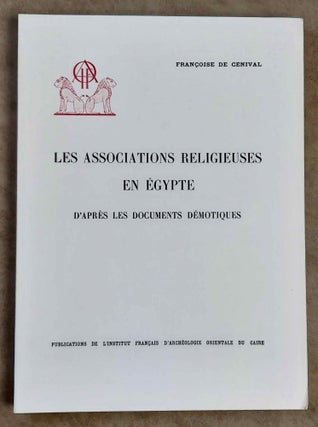 Item #M3019 Les associations religieuses en Egypte, d'après les documents démotiques. Vol. I:...[newline]M3019-00.jpeg
