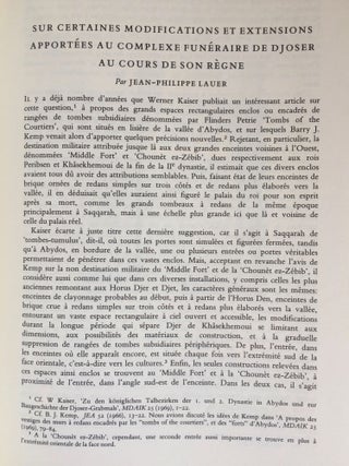 Festschrift Edwards. Pyramid Studies and Other Essays Presented to I. E. S. Edwards.