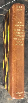 Item #M3037d Les noms des domaines funéraires sous l'Ancien Empire égyptien....