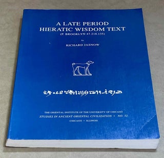 Item #M3039 A late period hieratic wisdom text (P. Brooklyn 47.218.135). JASNOW Richard Lewis[newline]M3039-00.jpeg