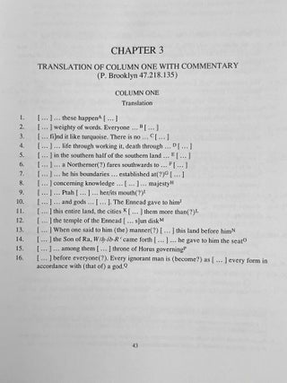 A late period hieratic wisdom text (P. Brooklyn 47.218.135)